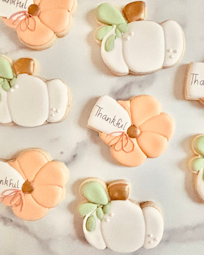 🎃🎃 Thankful Pumpkin Cookie Pair