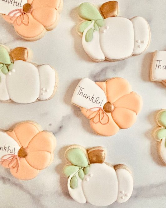 🎃🎃 Thankful Pumpkin Cookie Pair
