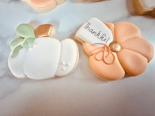 🎃🎃 Thankful Pumpkin Cookie Pair