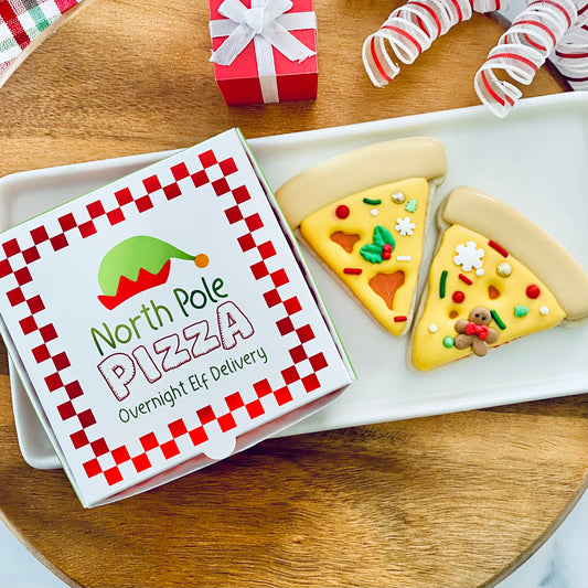 North Pole Cookie Pizza Slice