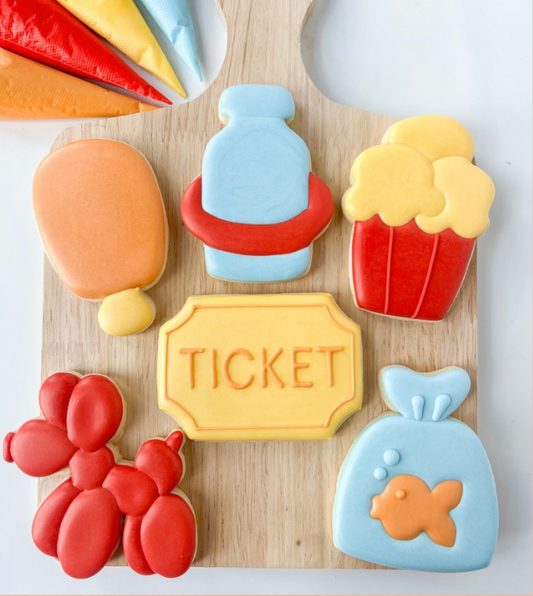 June 14 - 🍪🎟️ Cookie Carnival Cookie Decorating Class